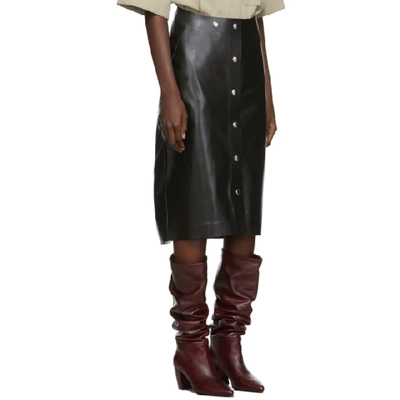 Shop Victoria Beckham Black Leather Skirt