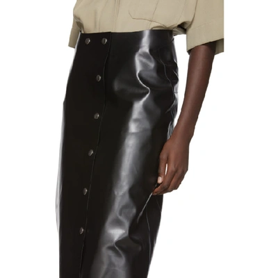 Shop Victoria Beckham Black Leather Skirt