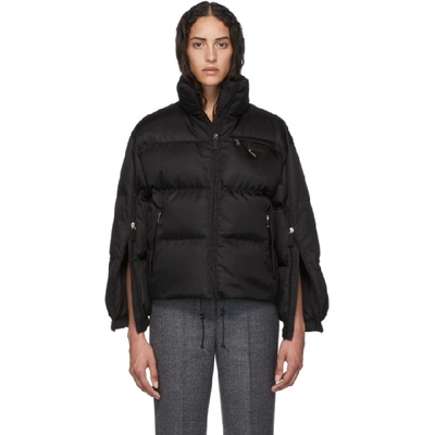 Shop Prada Black Cropped Down Jacket In F0002 Black