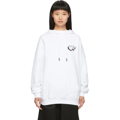 Shop Off-white White Markers Regular Hoodie In White/black