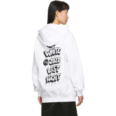 Shop Off-white White Markers Regular Hoodie In White/black