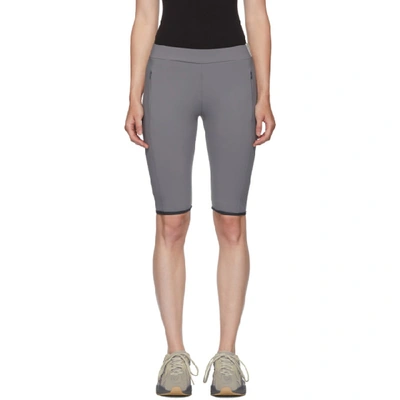 Shop A-cold-wall* Grey Legging Shorts In Slat