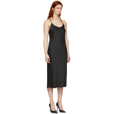 Shop Alexander Wang T Alexanderwang.t Black Wash And Go Light Open Back Dress In 001 Black