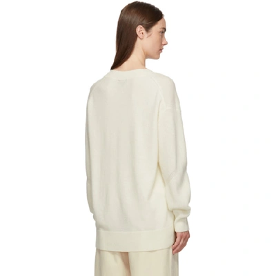 Shop Rag & Bone Rag And Bone Off-white Cashmere Logan V-neck Sweater In 110 Ivory