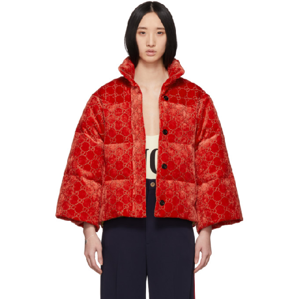 gucci red puffer jacket