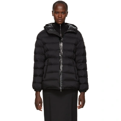 Shop Moncler Black Down Goeland Jacket