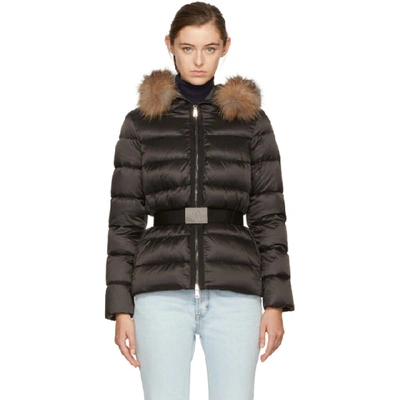 Shop Moncler Black Down Tatie Jacket In *999 Black