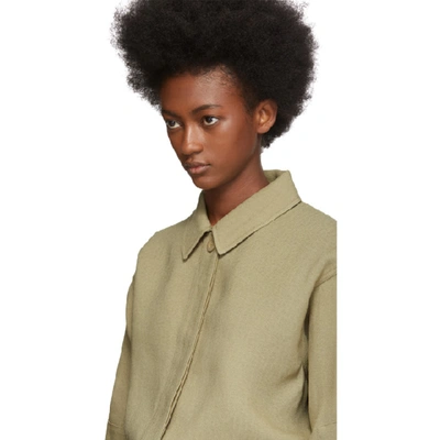 Shop Jacquemus Beige La Chemise Loya Shirt In Dark Beige