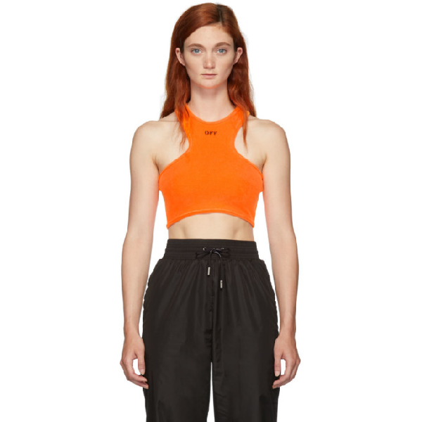 off white logo sports bra