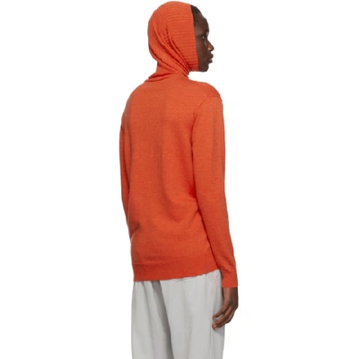 Shop Ambush Orange Knit Embossed Turtleneck