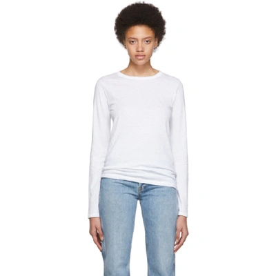 Shop Rag & Bone Rag And Bone White The Longsleeve Long Sleeve T-shirt In 101 White