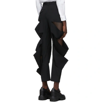 Shop Comme Des Garçons Comme Des Garcons Black Wool Multi Slit Trousers In 1 Black