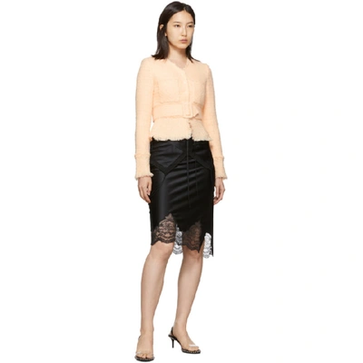 Shop Alexander Wang Black Tie Fold Over Slip Skirt In 001 Black