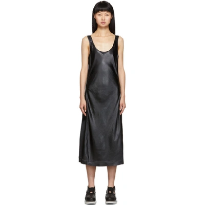 Shop Acne Studios Black Satin Midi Dress