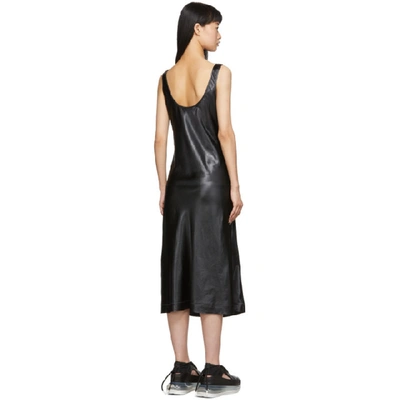 Shop Acne Studios Black Satin Midi Dress