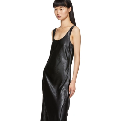 Shop Acne Studios Black Satin Midi Dress