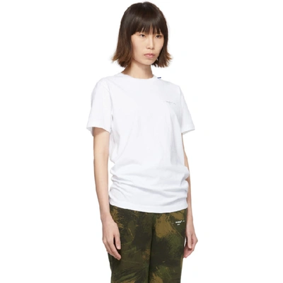 Shop Off-white White Unfinished Slim T-shirt In Wht/silver