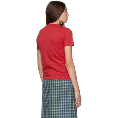 Shop Balenciaga Red Bb T-shirt In 6400 Red