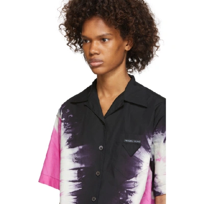 Shop Prada Pink Tie-dye Short Sleeve Shirt