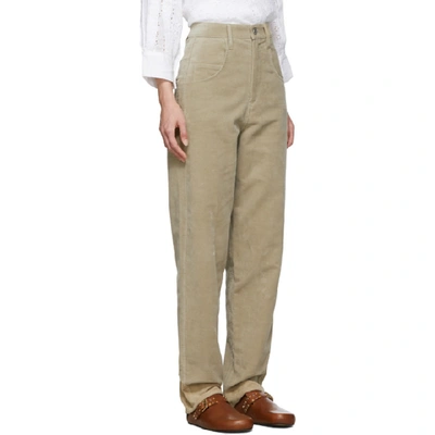 Shop Isabel Marant Beige Relaxed Debora Trousers In 60ma Mastic