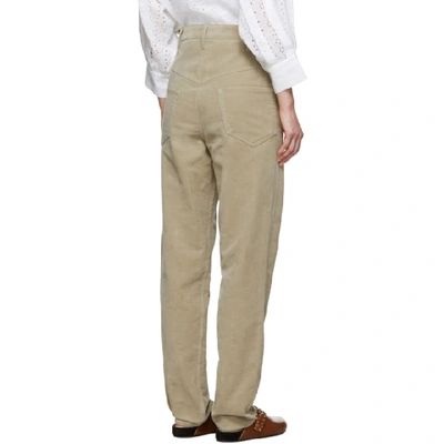 Shop Isabel Marant Beige Relaxed Debora Trousers In 60ma Mastic