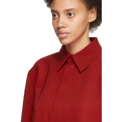 Shop Balenciaga Red Tailored Shirt In 6400 Red