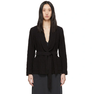 Shop Raquel Allegra Black Belted Jacket