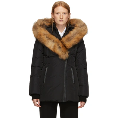 Shop Mackage Black Down And Fur Classic Adali Parka