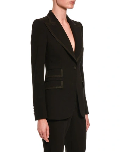 Shop Dolce & Gabbana Wool Single-breasted Jacket In Black