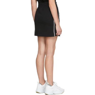 Shop Kenzo Black And White Sport Logo Miniskirt In 99 -black