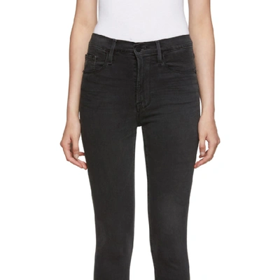 Shop Frame Grey Ali High Rise Cigarette Jeans In Dusk