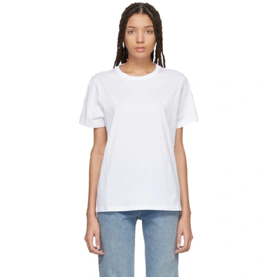 Shop Moncler White Crewneck T-shirt In 001 White