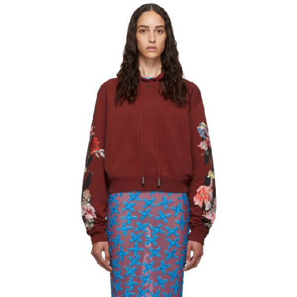 off white hoodie flowers