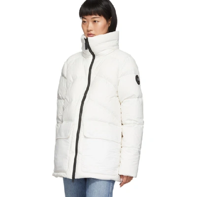 Shop Canada Goose White 'black Label' Ockley Parka In 828 Snowcap