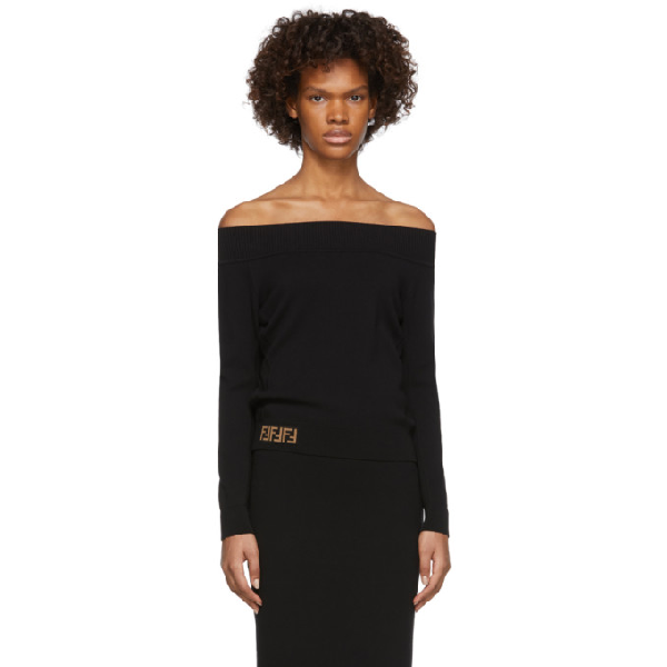 fendi off the shoulder sweater