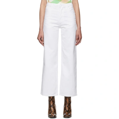 Shop Eckhaus Latta White Wide Leg Jeans