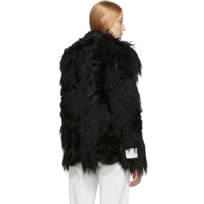 Shop Stella Mccartney Black Shaggy Jacket In 1000 Black