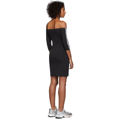 Shop Adidas Originals Black Off-the-shoulder Dress