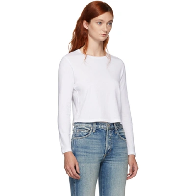 Shop Amo White Babe Long Sleeve T-shirt In 051 White