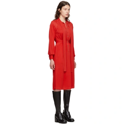 Shop Burberry Red Haima Dress In Bright Red