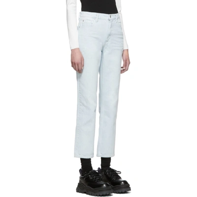 Shop Alexander Wang Blue Cult Straight-leg Jeans In 420 Paleblu