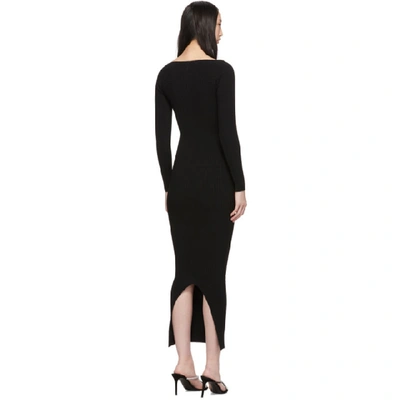 Shop Alexander Wang Black Moving Rib Splittable Dress In 001 Black