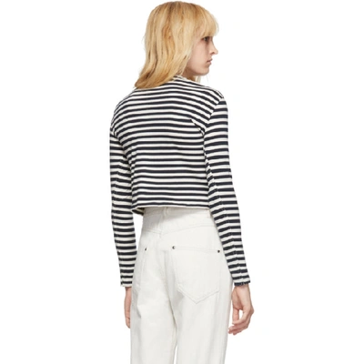 Shop Amo Black And White Babe Long Sleeve T-shirt In 370 Sailors