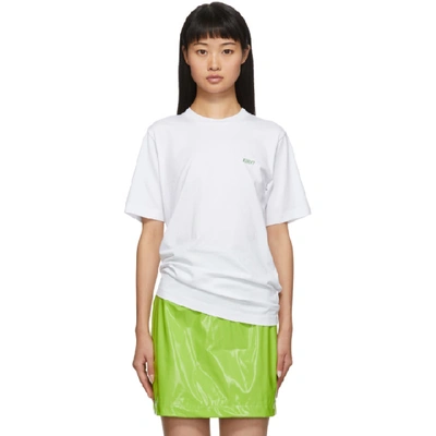 Shop Kirin White Basic Logo T-shirt In Wht Green