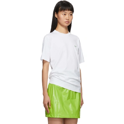 Shop Kirin White Basic Logo T-shirt In Wht Green