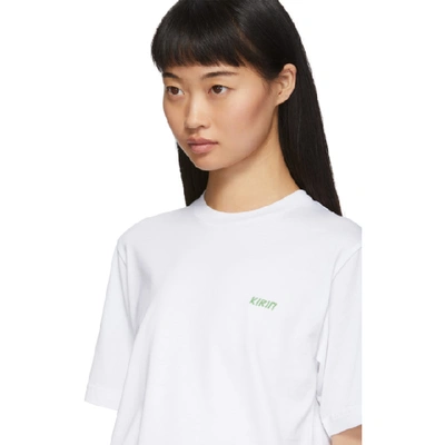 Shop Kirin White Basic Logo T-shirt In Wht Green