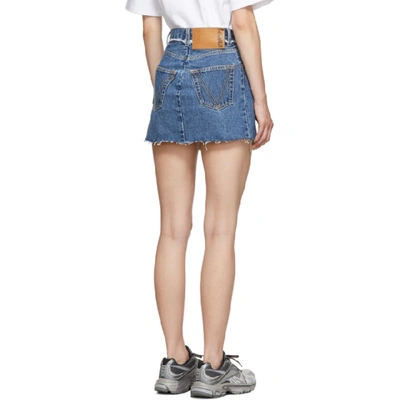 Shop Vetements Blue Denim Miniskirt