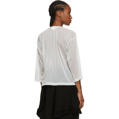 Shop Comme Des Garçons Comme Des Garçons Comme Des Garcons Comme Des Garcons Off-white Thin Three-ruffle Crewneck Sweater In 2 Off-white