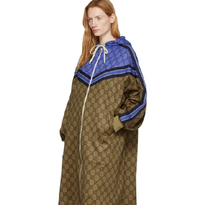 Shop Gucci Beige Gg Coat In 2144 Beige