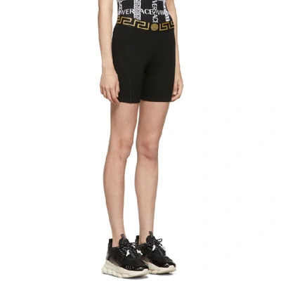 Shop Versace Black Empire Medusa Bike Shorts In A1008 Black